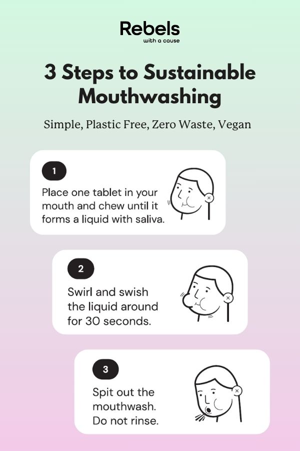 Mouthwash tablets 3 stepinstructions