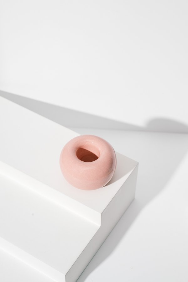 Pink Ceramic Toothbrush Holder