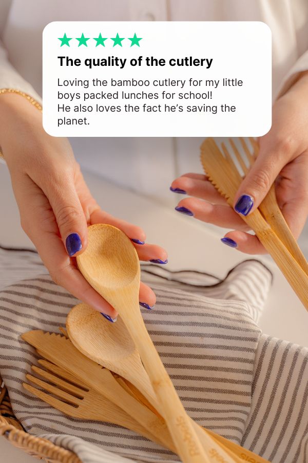 Bamboo Cutlery Set (9 pieces) 3 Bamboo Cutlery Set (9 pieces) - Image 3